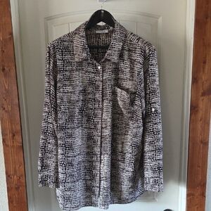 Calvin Klein Black and White Women's Jacket